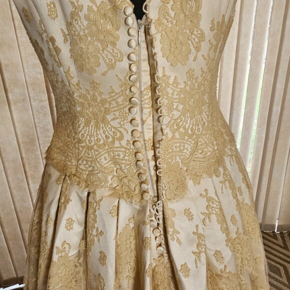 Rosa Clara Beige Lace Wedding Dress 14 NWT - Picture 5 of 7